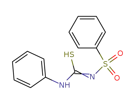 Molecular Structure of 24539-87-5 (N-[Phenylamino(thioxo)methyl]benzenesulfonamide)
