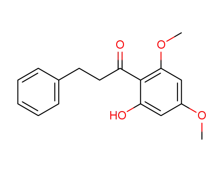 Molecular Structure of 3791-76-2 (1-(2-HYDROXY-4,6-DIMETHOXY-PHENYL)-3-PHENYL-PROPAN-1-ONE)