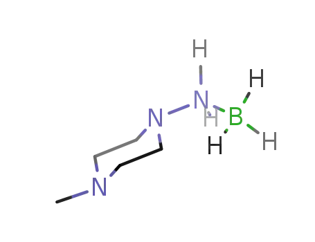 Molecular Structure of 21223-19-8 (CH<sub>3</sub>N(CH<sub>2</sub>CH<sub>2</sub>)2NNH<sub>2</sub>*BH<sub>3</sub>)