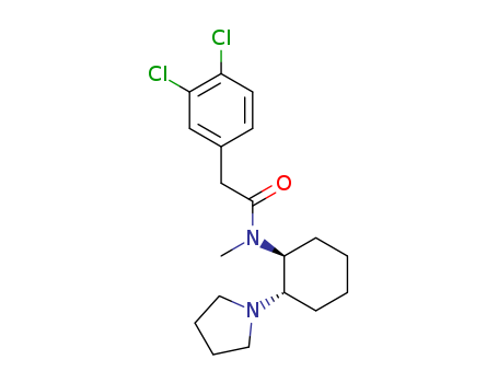 TRANS-(+/-)-3,4-DICHLORO-N-METHYL-N-(2-[1-PYRROLIDINYL]CYCLOHEXYL)-BENZENEACETAMIDE METHANESULFONATE SALT