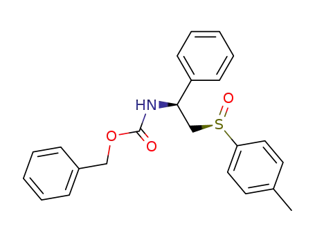 Molecular Structure of 224433-96-9 ([(S)-1-Phenyl-2-((R)-toluene-4-sulfinyl)-ethyl]-carbamic acid benzyl ester)