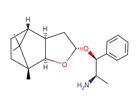 Molecular Structure of 133735-62-3 (<2S-(2a(αS*,βR*),3aα,4β,7β,7aα)>-α-methyl-β-<(octahydro-7,8,8-trimethyl-4,7-methanobenzofuran-2-yl)oxy>benzolethanamin)