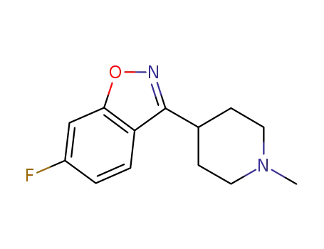 Molecular Structure of 416852-17-0 (6-fluoro-3-(1-methylpiperidin-4-yl)benzisoxazole)