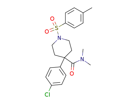 Molecular Structure of 84176-73-8 (4-(4-chlorophenyl)-N,N-dimethyl-1-(p-tolylsulphonyl)piperidine-4-carboxamide)