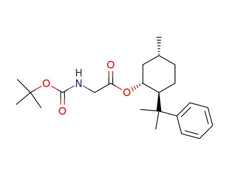 Molecular Structure of 117681-86-4 ((1R,2S,5R)-2-(1-methyl-1-phenylethyl)-5-methylcyclohexyl (tert-butoxycarbonyl)aminoacetate)
