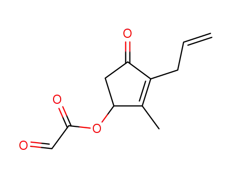Molecular Structure of 92465-07-1 (Acetic acid, oxo-, 2-methyl-4-oxo-3-(2-propenyl)-2-cyclopenten-1-yl
ester)