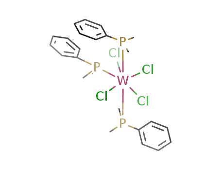 Molecular Structure of 47690-18-6 (tetrachlorotris(dimethylphenylphosphine)tungsten(IV))