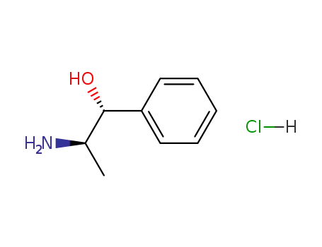 Molecular Structure of 53643-20-2 ((IR,2R)-I-Norpseudoephedrine HCL)