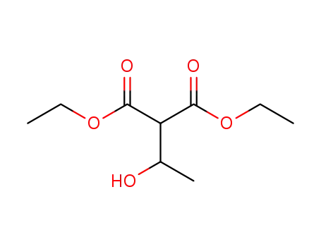 Molecular Structure of 51689-19-1 (Propanedioic acid, (1-hydroxyethyl)-, diethyl ester)