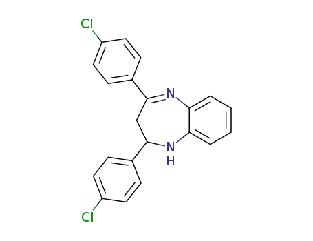 Molecular Structure of 86232-94-2 (1H-1,5-Benzodiazepine, 2,4-bis(4-chlorophenyl)-2,3-dihydro-)