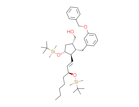 ((1S,2S,3R,4R)-2-(3-(benzyloxy)benzyl)-4-(tert-butyldimethylsilyloxy)-3-((3S,1E)-3-(tert-butyldimethylsilyloxy)oct-1-enyl)cyclopentyl)methanol