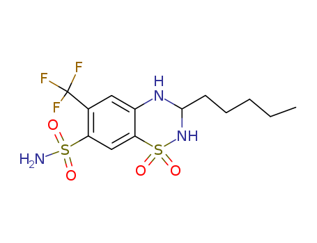 2H-1,2,4-Benzothiadiazine-7-sulfonamide,3,4-dihydro-3-pentyl-6-(trifluoromethyl)-, 1,1-dioxide