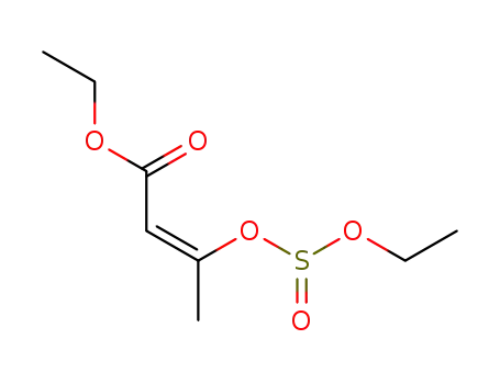 Molecular Structure of 113273-18-0 (2-Butenoic acid, 3-[(ethoxysulfinyl)oxy]-, ethyl ester)