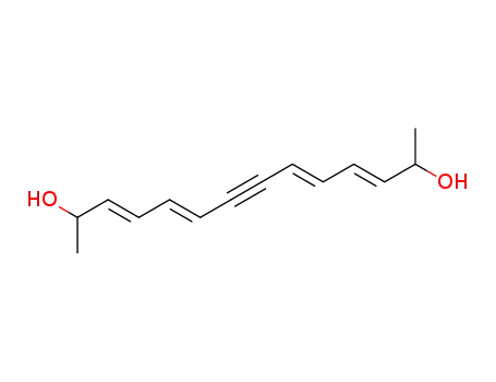 Molecular Structure of 169612-40-2 (tetradeca-3,5,9,11-tetraen-7-yne-2,13-diol)