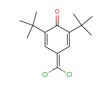 Molecular Structure of 34959-61-0 (2,6-di-tert-butyl-4-(dichloromethylidene)cyclohexa-2,5-dien-1-one)