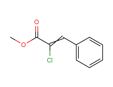 Molecular Structure of 14737-95-2 (2-Propenoic acid, 2-chloro-3-phenyl-, methyl ester, (2Z)-)