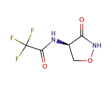 Molecular Structure of 144533-21-1 (Acetamide, 2,2,2-trifluoro-N-(3-oxo-4-isoxazolidinyl)-, (R)-)