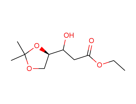 Molecular Structure of 274908-67-7 (Ethyl (4''R)-(2,2-dimethyl-1,3-dioxolan-4-yl)-3-hydroxypropionate)