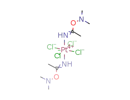 Molecular Structure of 245414-25-9 ((PtCl<sub>4</sub>(NHC(CH<sub>3</sub>)ON(CH<sub>3</sub>)2)2))
