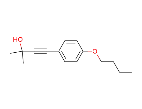 Molecular Structure of 168832-34-6 (4-(4-butoxy-phenyl)-2-methyl-but-3-yn-2-ol)
