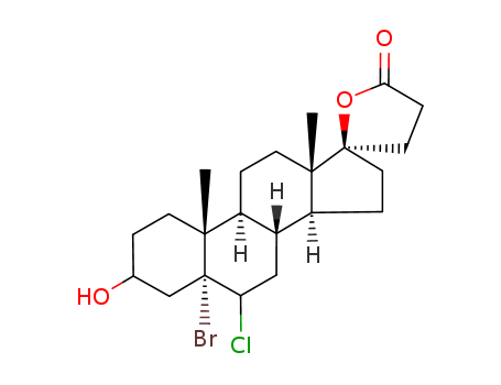 5alpha-Bromo-6beta-chloro-3beta,17alpha-dihydroxypregnane-21-carboxylic acid gamma-lactone