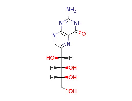 Molecular Structure of 735-67-1 (4(1H)-Pteridinone, 2-amino-6-[(1R,2S,3R)-1,2,3,4-tetrahydroxybutyl]-)