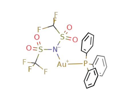 Molecular Structure of 866395-16-6 ([Bis(trifluoromethanesulfonyl)imidate](triphenylphosphine)gold(I),98%)
