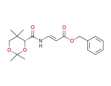 Molecular Structure of 1265205-79-5 ((R,E)-benzyl-3-(2,2,5,5-tetramethyl-1,3-dioxane-4-carboxamido)acrylate)