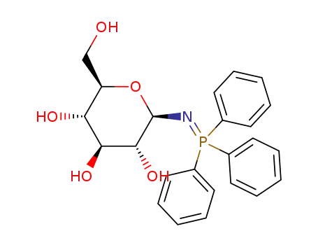 Molecular Structure of 100639-11-0 ((2R,3S,4S,5R,6R)-2-(Hydroxymethyl)-6-((triphenylphosphoranylidene)amino)tetrahydro-2H-pyran-3,4,5-triol)
