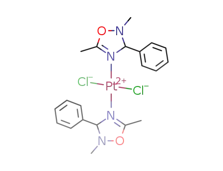 Molecular Structure of 324764-91-2 (trans-[PtCl<sub>2</sub>(N=C(Me)O-N(Me)-C(H)Ph)2])