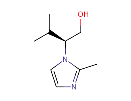 Molecular Structure of 909026-22-8 ((S)-3-Methyl-2-(2-methyl-imidazol-1-yl)-butan-1-ol)