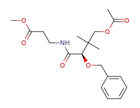 Molecular Structure of 1377411-65-8 (methyl 3-[(R)-4-acetoxy-2-(benzyloxy)-3,3-dimethylbutanoylamino]propanoate)