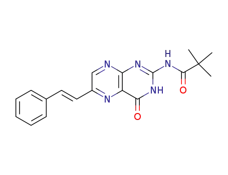 Molecular Structure of 117267-21-7 (2-pivaloyl-6-styrylpterin)