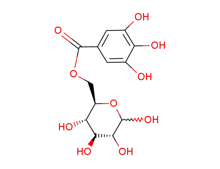 Molecular Structure of 7253-25-0 (6-O-galloyl-D-glucopyranose)