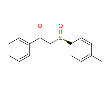 Molecular Structure of 52154-24-2 (Ethanone, 2-[(R)-(4-methylphenyl)sulfinyl]-1-phenyl-)