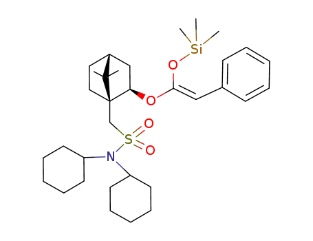 N,N-Dicyclohexyl-C-[(1S,2R,4R)-7,7-dimethyl-2-((Z)-2-phenyl-1-trimethylsilanyloxy-vinyloxy)-bicyclo[2.2.1]hept-1-yl]-methanesulfonamide