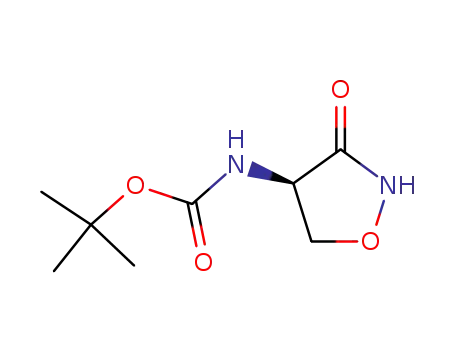 Molecular Structure of 128346-20-3 (Carbamic acid, [(4R)-3-oxo-4-isoxazolidinyl]-, 1,1-dimethylethyl ester (9CI))