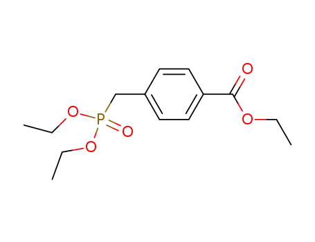Molecular Structure of 71441-08-2 (Benzoic acid, 4-[(diethoxyphosphinyl)methyl]-, ethyl ester)