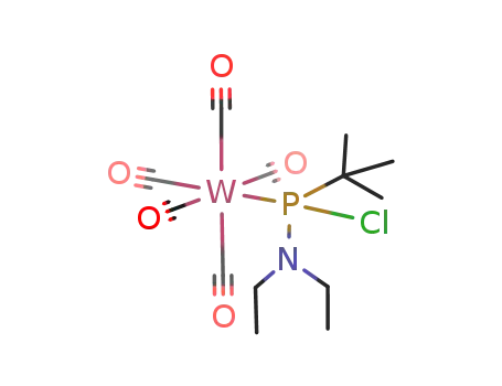 Molecular Structure of 126289-65-4 (chlorodiethylamino-t-butylphosphine(pentacarbonyl)tungsten<sup>(0)</sup>)