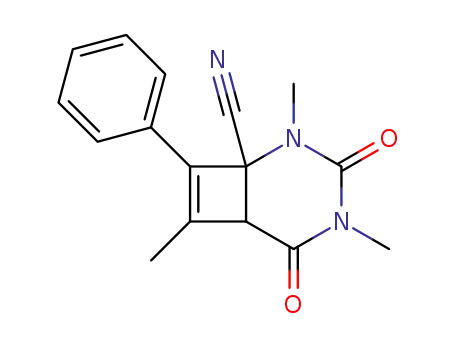 2,4,7-Trimethyl-3,5-dioxo-8-phenyl-2,4-diaza-bicyclo[4.2.0]oct-7-ene-1-carbonitrile
