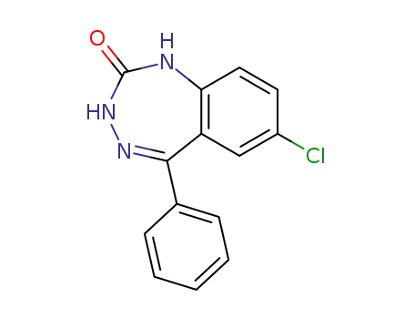 Molecular Structure of 2855-58-5 (7-chloro-5-phenyl-3,4-dihydro-2H-1,3,4-benzotriazepin-2-one)