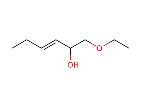 Molecular Structure of 101713-97-7 (1-ethoxy-hex-3-en-2-ol)
