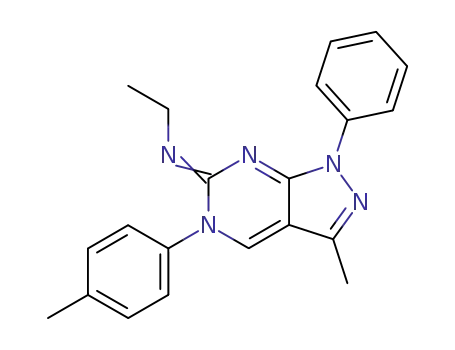 Ethyl-[3-methyl-1-phenyl-5-p-tolyl-1,5-dihydro-pyrazolo[3,4-d]pyrimidin-(6Z)-ylidene]-amine