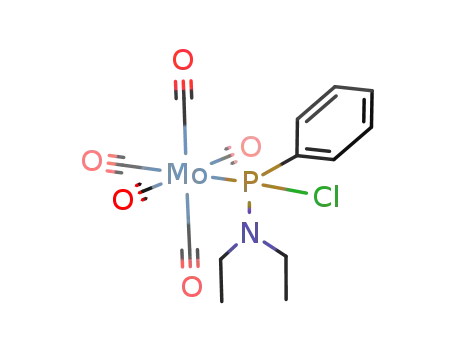 Molecular Structure of 126289-60-9 (chlorodiethylaminophenylphosphine(pentacarbonyl)molybdenum<sup>(0)</sup>)