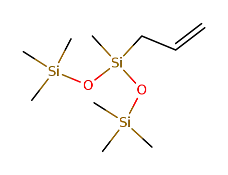 Molecular Structure of 7087-20-9 (Trisiloxane, 1,1,1,3,5,5,5-heptamethyl-3-(2-propenyl)-)