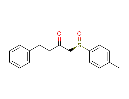 Molecular Structure of 96937-97-2 (2-Butanone, 1-[(4-methylphenyl)sulfinyl]-4-phenyl-, (R)-)