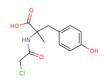 Molecular Structure of 121703-96-6 (N-Chloroacetyl-α-methyltyrosine)