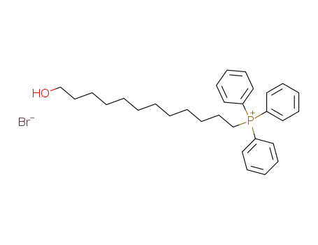 Molecular Structure of 97780-30-8 (Phosphonium, (12-hydroxydodecyl)triphenyl-, bromide)