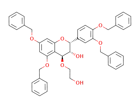 Molecular Structure of 223387-26-6 (3’,4’,5,7-tetra-O-benzyl-4β-(2-hydroxyethyloxy)epicatechin)