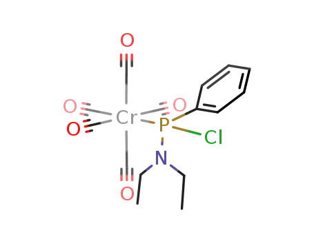 Molecular Structure of 126306-25-0 (chlorodiethylaminophenylphosphine(pentacarbonyl)chromium<sup>(0)</sup>)